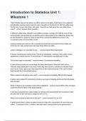 Introduction to Statistics Unit 1&lowbar; Milestone 1 questions and answer&period;