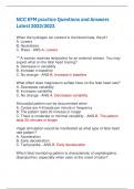 NCC EFM practice Questions and Answers  Latest 2022&sol;2023