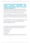 CAPSTONE PHARM PRE ASSESSMENT 2024  LATEST DETAILED QUESTIONS AND GUARANTEED ANSWERS WITH RATIONALES ALREADY GRADED A&plus;&period;