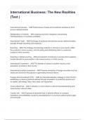 Test Bank for International Business &lpar; The New Realities &rpar;All Chapters Included Edition 3 Exam Questions and Answers &lpar;A&plus; GRADED 100&percnt; VRFD&rpar;