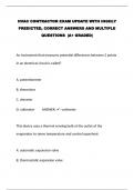HVAC CONTRACTOR EXAM UPDATE WITH HIGHLY PREDICTED&comma; CORRECT ANSWERS AND MULTIPLE QUESTIONS  &vert;A&plus; GRADED&vert;
