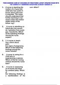 PEDS NURSING CARE OF CHILDREN ATI PROCTORED LATEST UPDATED EXAM WITH  190 CORRECTLY ANSWERED QUESTIONS ALREADY GARDED A&plus;