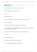 BIOL 2213 EXAM QUESTIONS & ANSWERS SOLVED 100&percnt; CORRECT&excl;&excl;