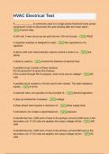 HVAC Electrical Test Questions with 100&percnt; correct answers