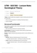Class notes SOC100 - Lecture 2