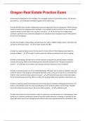 Oregon Real Estate Bundled Exams with complete solution 2024&comma;2025
