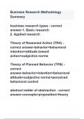 Business Research Methodology Summary