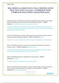 NHA MEDICAL ASSISTANT&lpar;CCMA&rpar; CERTIFICATION PRACTICE TEST 2&period;0 A&comma;B & C COMBINED WITHCOMPLETE SOLUTIONS AND RATIONALES