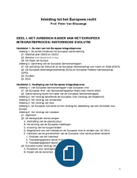 Inleiding tot het Europees Recht 