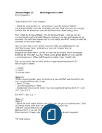 Hoorcollege 15 Holdingsstructuren