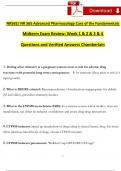 NR565&sol; NR 565 Midterm Exam Review&colon; Week 1&comma; 2&comma; 3 & 4 Advanced Pharmacology Care of the Fundamentals  - Questions and Answers &lpar;2024 &sol; 2025&rpar; &lpar;Verified Answers&rpar;- Chamberlain