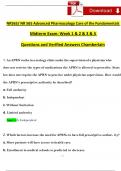 NR565&sol; NR 565 Midterm Exam Review&colon; Week 1&comma; 2&comma; 3 & 4 Advanced Pharmacology Care of the Fundamentals - Questions and Answers &lpar;2024 &sol; 2025&rpar; &lpar;Verified Answers&rpar;- Chamberlain 