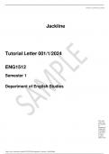  Tutorial Letter 001&sol;1&sol;2024  ENG1512 Semester 1  Department of English Studies