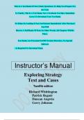 Solution Manual for Exploring Strategy Text And Cases 12th Edition Gerry Johnson&comma; Richard Whittington&vert; Complete Verified Chapter's &vert;