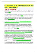 CTP PRACTICE EXAM QUESTIONS AND ANSWERS                    100&percnt;CORRECT&period;