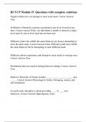 RCYCP Module IV Questions with complete solutions