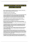 Nursing Sciences EAQ Questions And Answers 2024 Series