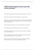 ADEX Dental Hygiene Exam Prep with correct answers