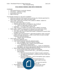 FL08 - Title Based Finance