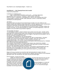 Psychiatrie voor verpleegkundigen - Clijssen H1&comma; 2&comma; 3&comma; 4&comma; 5&comma; 7&comma; 9 en 14