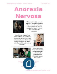 Verpleegplan anorexia nervosa