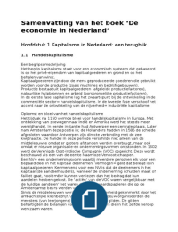Uitgebreide samenvatting van het boek De economie in Nederland, achtste druk 