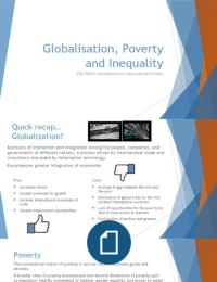 Globalisation, Poverty and Inequality Presentation