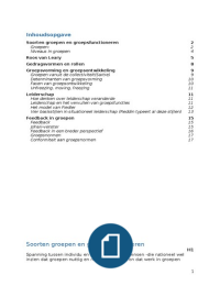 Samenvatting groepsdynamica - handboek groepsdynamica