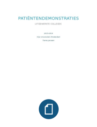 Patiëntendemonstraties Uitgewerkte Colleges 2015-2016 Tieme Janssen