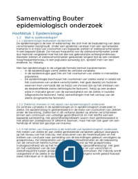 Samenvatting Handboek Bouter en Van Dongen: epidemiologisch onderzoek