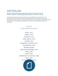 Patiëntendemonstraties Artikelen 2015-2015 Tieme Janssen