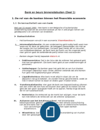Samenvatting Bank en Financi&euml;n 1