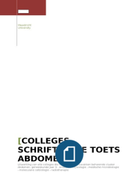 Overzicht Colleges schriftelijke toets, basisvakken, Cluster abdomen, Geneeskunde jaar 3, Maastricht University