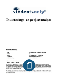 Investerings- en projectanalyse