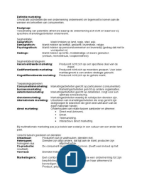 Marketing examenstof MBO 4