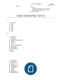 Core grammar CH14