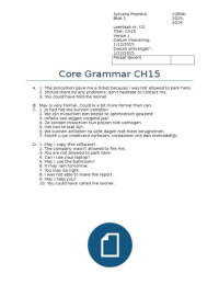 Core grammar CH15