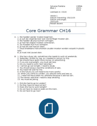 Core grammar CH16