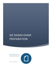 Six Sigma Study Guide - IBMS Fontys Semester 6