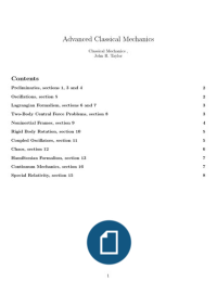 Summary Advanced Classical Mechanics