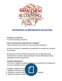 introduction to management accounting 