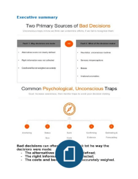 Samenvatting/Summary The Hidden Traps of Decision Making