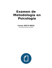Examen de Metodología de la Psicología