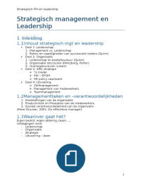 Strategisch management en leadership