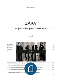 Project Inkoop & Distributie ZARA