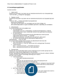 Boek Praktisch Arbeidsrecht &lpar;deel A&rpar; samenvatting H1 t&sol;m H9 