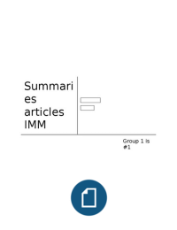 summaries articles IMM