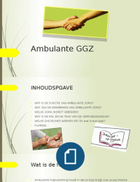 ambulante zorg GGZ powerpoint