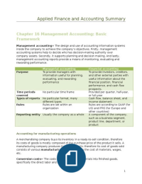 IBMS Applied Finance and Accounting Financial& Managerial Accounting Ch 16-24 