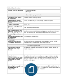 Activitieten formulier